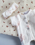 Minikane Doll Clothes | Soft Body Doll Jumpsuit with Headband (Bird Print )
