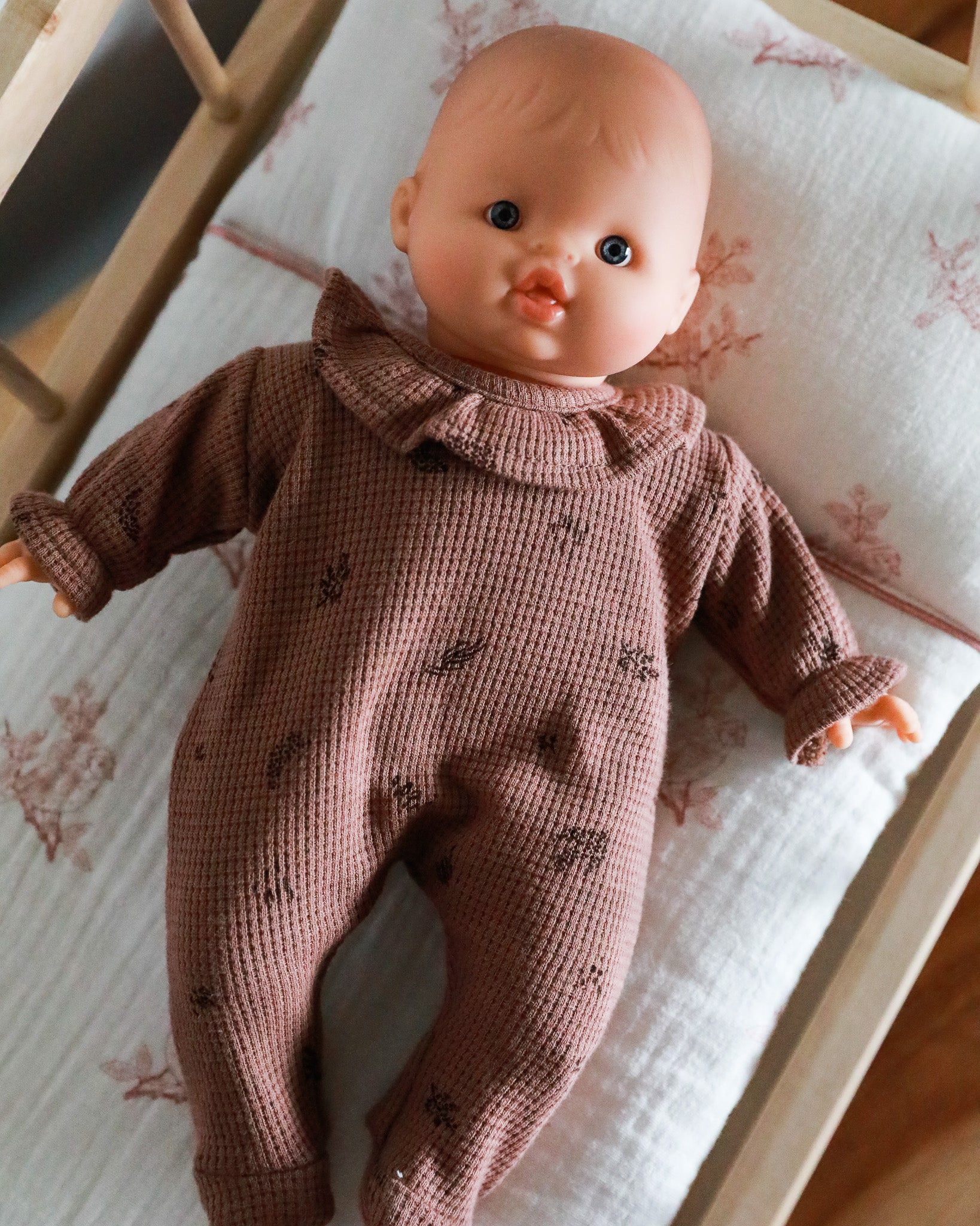 Minikane Doll Clothes | Soft Body Doll Onesie - Chestnut