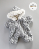 Minikane Doll Clothes | Soft Body Doll Snowsuit - Grey