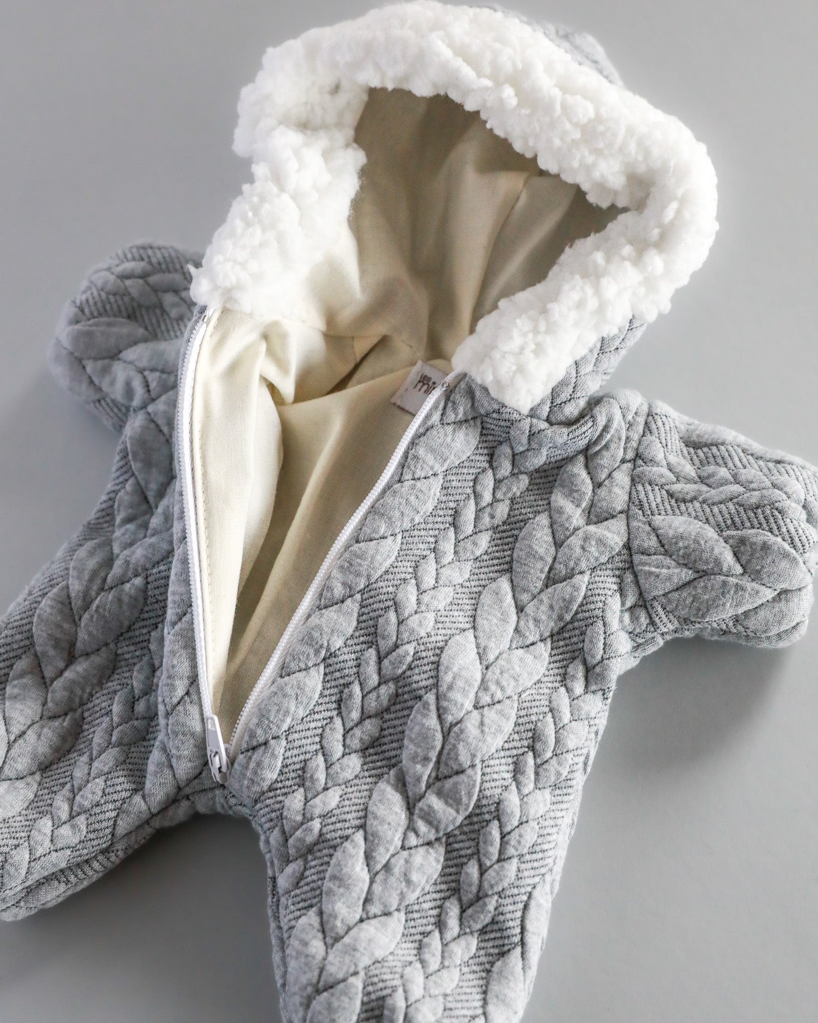 Minikane Doll Clothes | Soft Body Doll Snowsuit - Grey