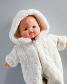 Minikane Doll Clothes | Soft Body Doll Snowsuit - White