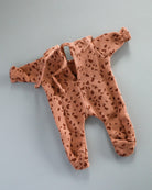 Minikane Doll Clothes | Soft Body Doll Onesie - Brown Pebbles