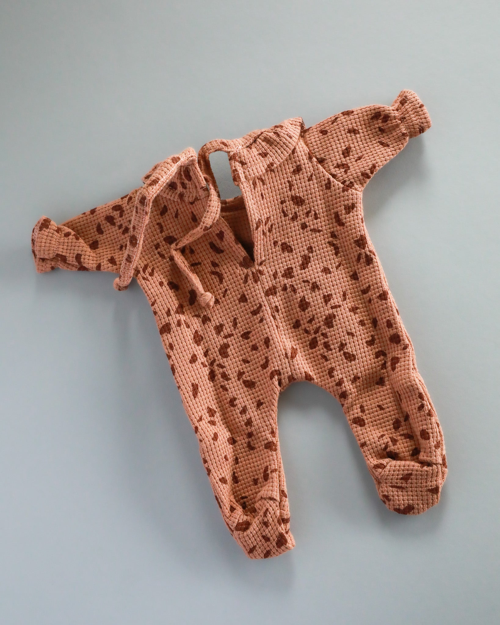 Minikane Doll Clothes | Soft Body Doll Onesie - Brown Pebbles