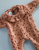 Minikane Doll Clothes | Soft Body Doll Onesie - Brown Pebbles