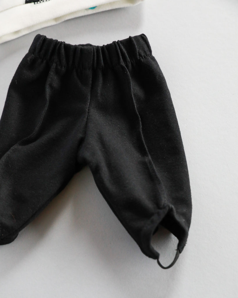 Minikane Doll Clothes | Baby Doll Sweatshirt Set Tout Shouss! - White & Black