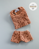 Minikane Doll Clothes | Baby Boy Doll Tank Set - Brown Pebbles