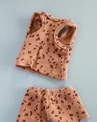 Minikane Doll Clothes | Baby Boy Doll Tank Set - Brown Pebbles