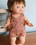 Minikane Doll Clothes | Baby Boy Doll Tank Set - Brown Pebbles