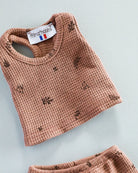 Minikane Doll Clothes | Baby Boy Doll Tank Set - Chestnut