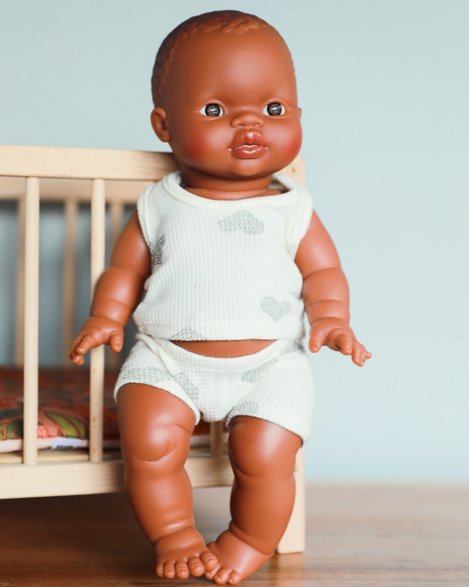 Minikane Doll Clothes | Baby Boy Doll Tank Set (Hearts)