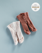 Minikane Doll Clothes | Baby Doll Tights - Rose/Blush (pair of 2)