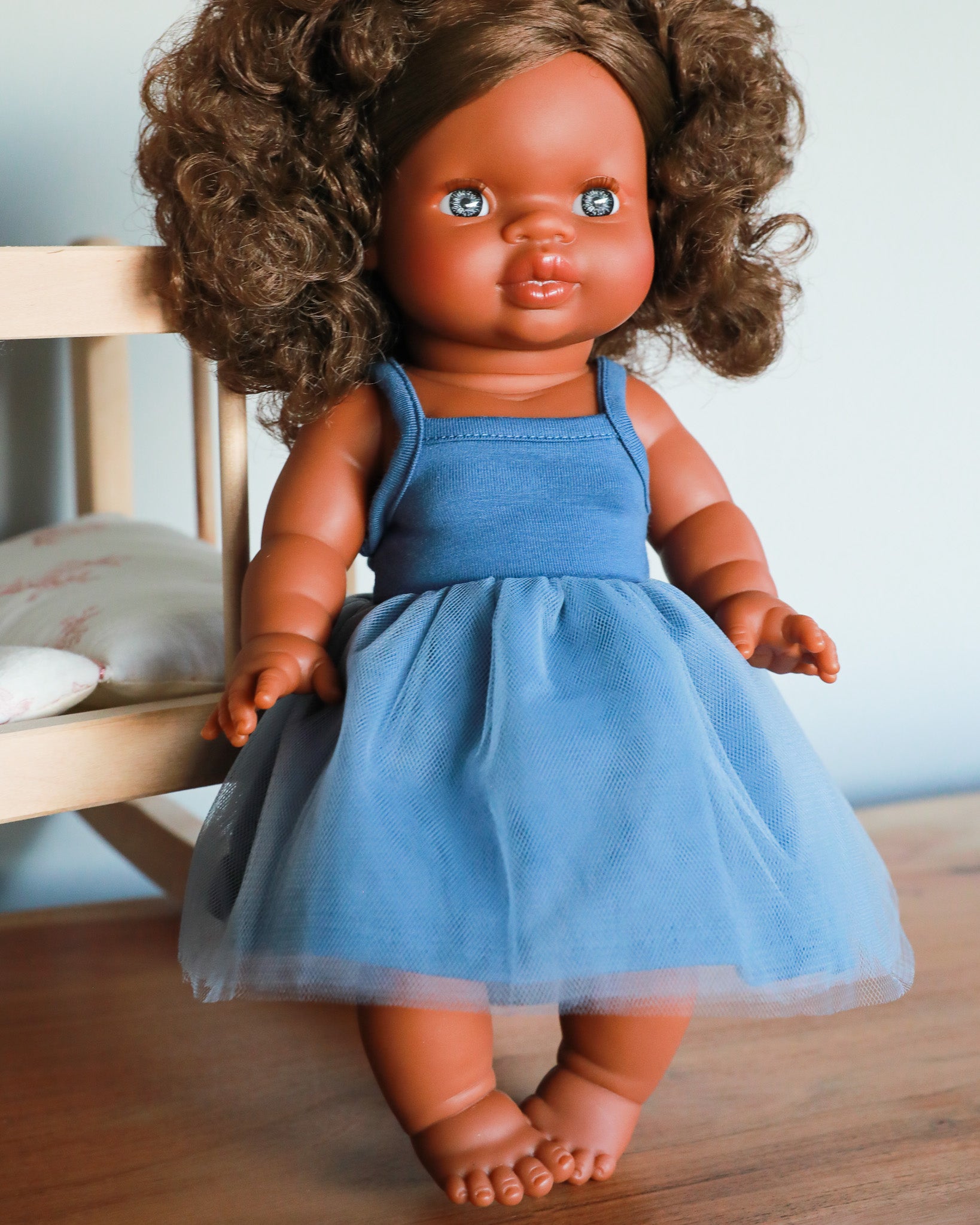 Minikane Doll Clothes | Baby Doll Tutu Dress - Blue