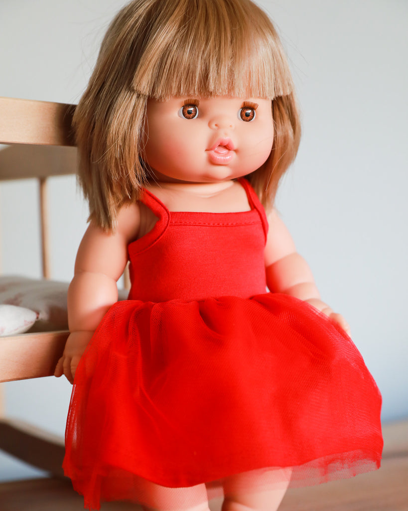 Minikane Doll Clothes | Baby Doll Tutu Dress - Red