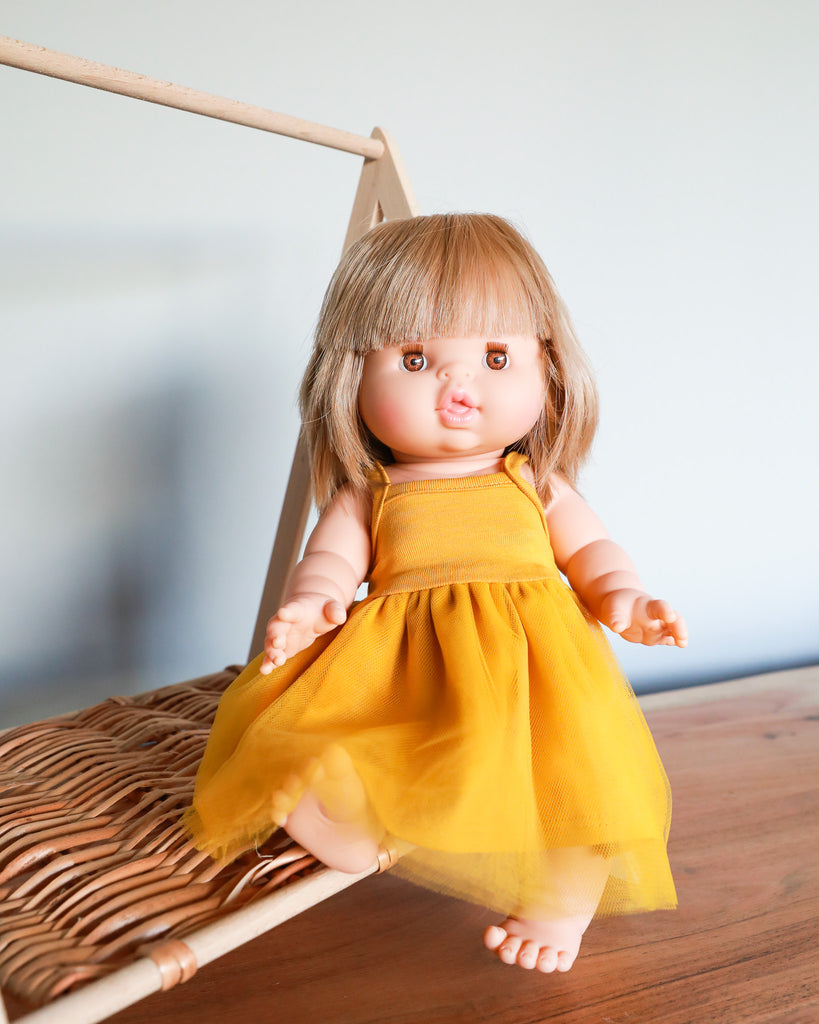 Minikane Doll Clothes | Baby Doll Tutu Dress - Yellow