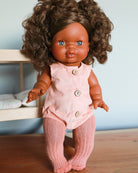 Minikane Doll Clothes | Baby Doll Velvet Romper - Blush