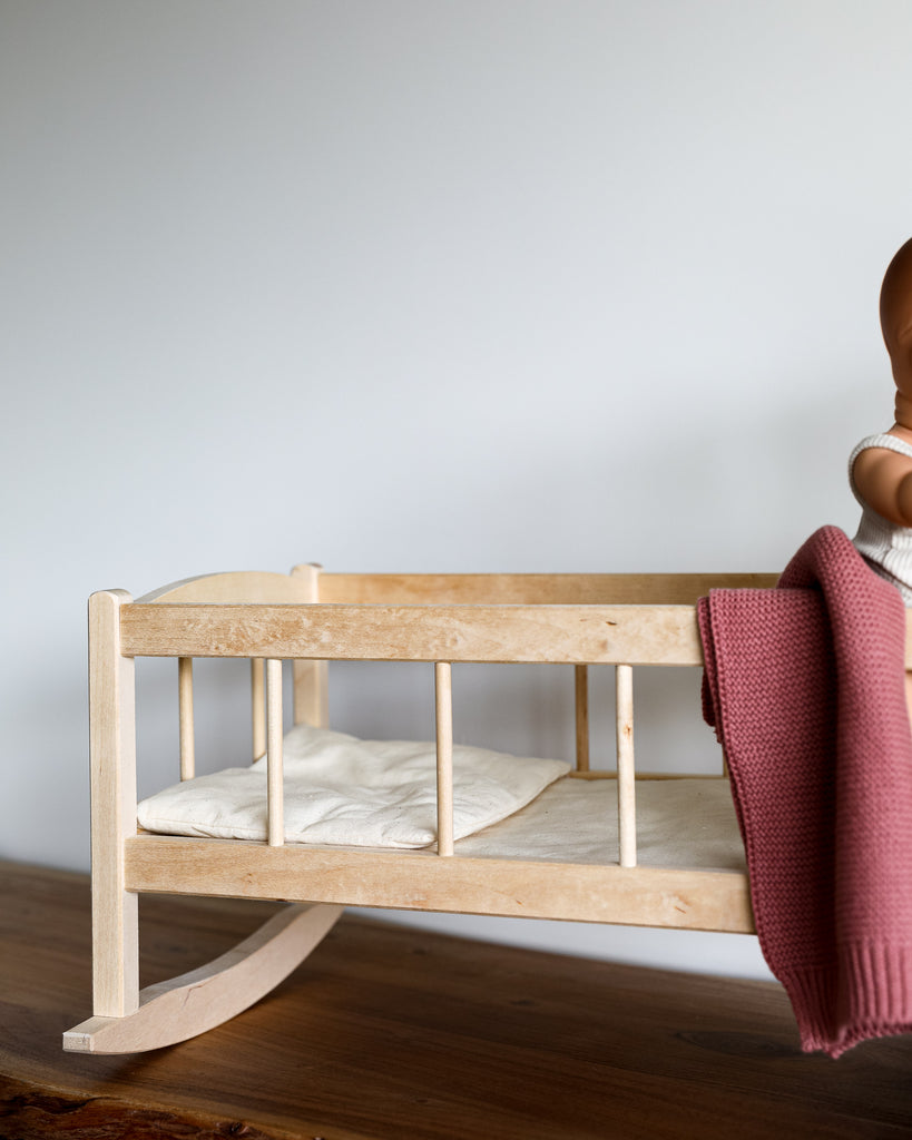Minikane Doll Furniture | Wooden Baby Doll Cradle