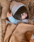 Minikane Doll Clothes | Baby Doll Muslin Bedding Set (Toffee)