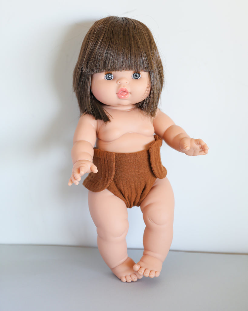 Minikane Doll Clothes | Baby Doll Muslin Diaper (Brown)