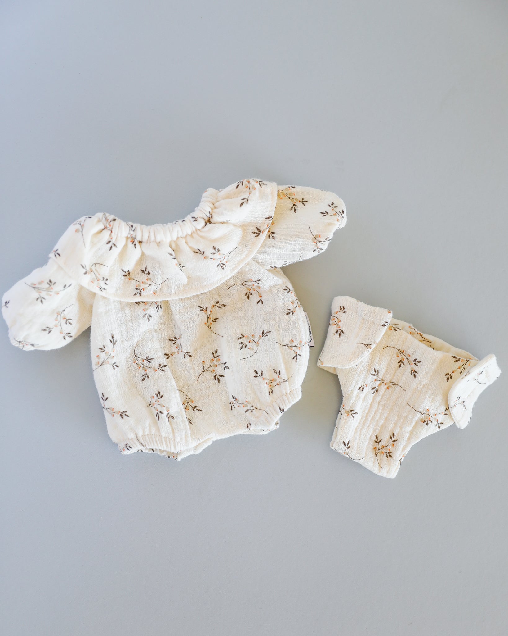 Minikane Doll Clothes | Baby Doll Muslin Diaper (Floral Print)