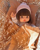 Minikane Doll Clothes | Baby Doll Muslin Swaddle Blanket (Toffee)