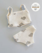 Minikane Doll Clothes | Baby Girl Doll Underwear Set (Hearts)