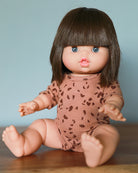 Minikane Doll Clothes | Short Sleeved Baby Doll Bodysuit (Brown pebbles)
