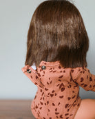 Minikane Doll Clothes | Short Sleeved Baby Doll Bodysuit (Brown pebbles)