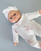 Minikane Doll Clothes | Soft Body Doll Onesie with Headband (Bird Print)
