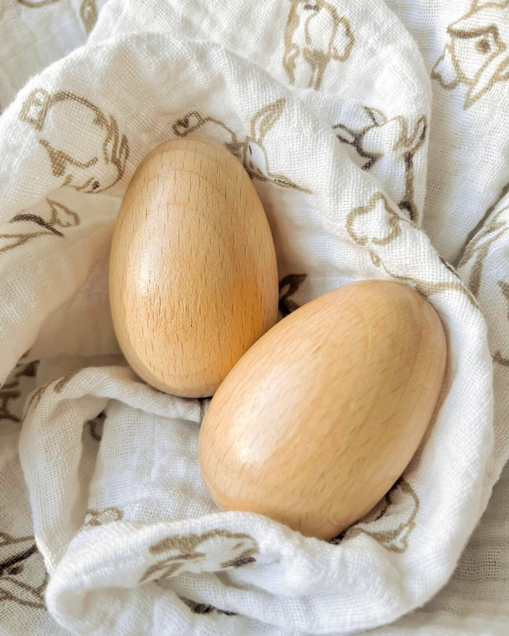 Montessori Wooden Egg Shakers (set of 2)
