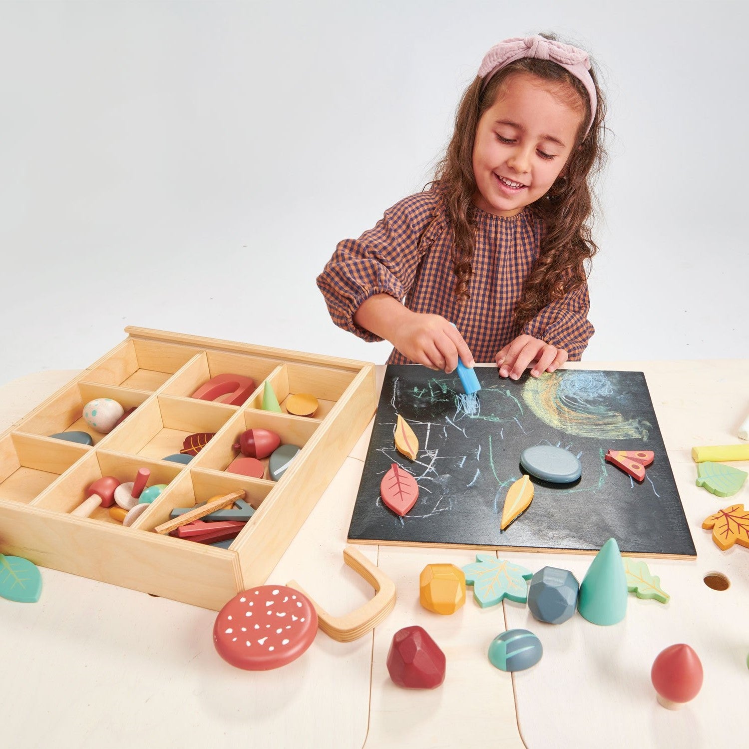 Forest Treasures Wooden Tinker Tray