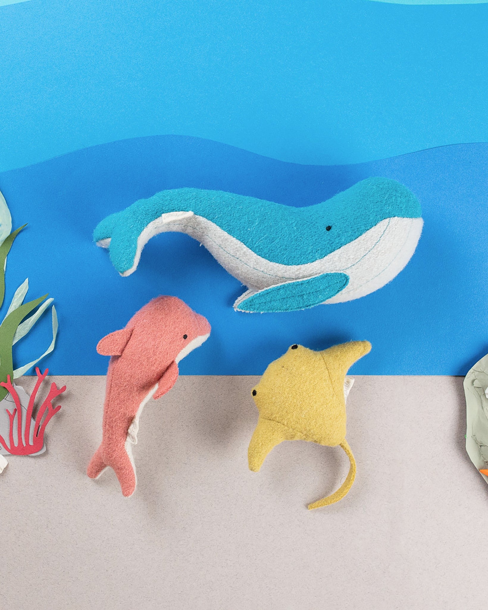 Olli Ella | Holdie Folk Felt Ocean Animals (set of 3)