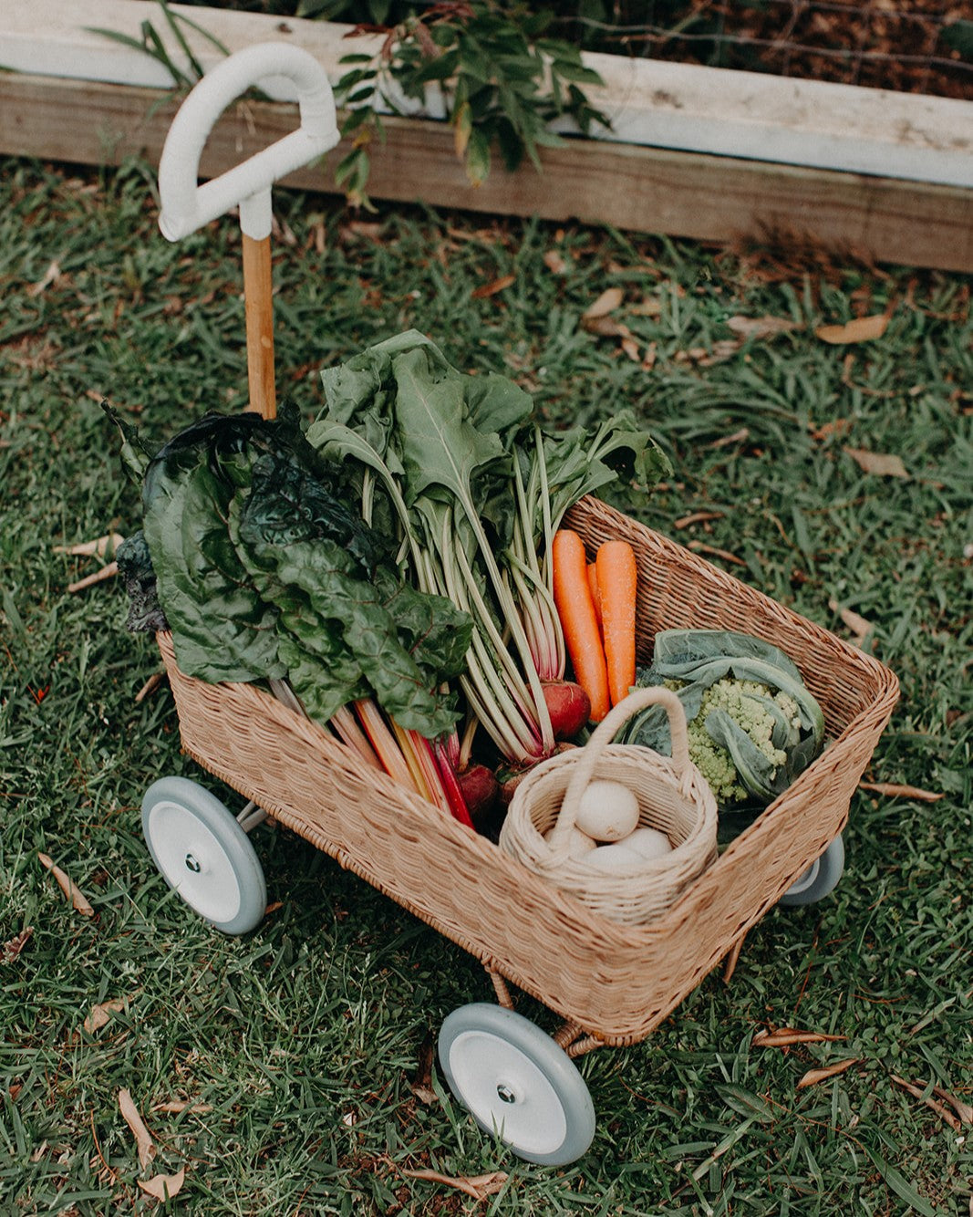 Olli Ella | Rattan Toy Wagon - Natural