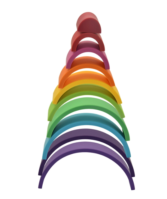 Silicone Rainbow Stacker (10pc)