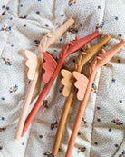 Silicone Unicorn Straws (4 pack) - Rose