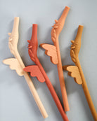 Silicone Unicorn Straws (4 pack) - Rose