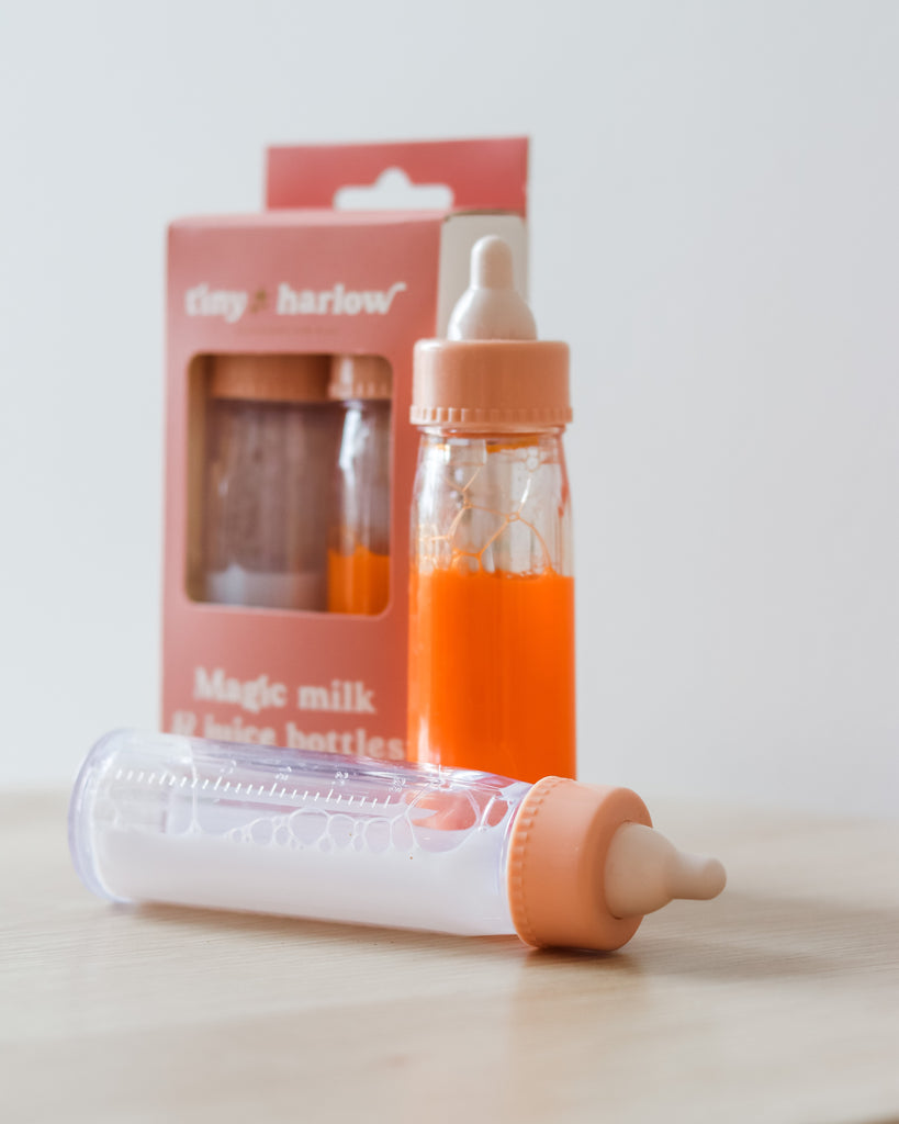 Tiny Harlow | Magic Milk and Juice Doll Bottle Set