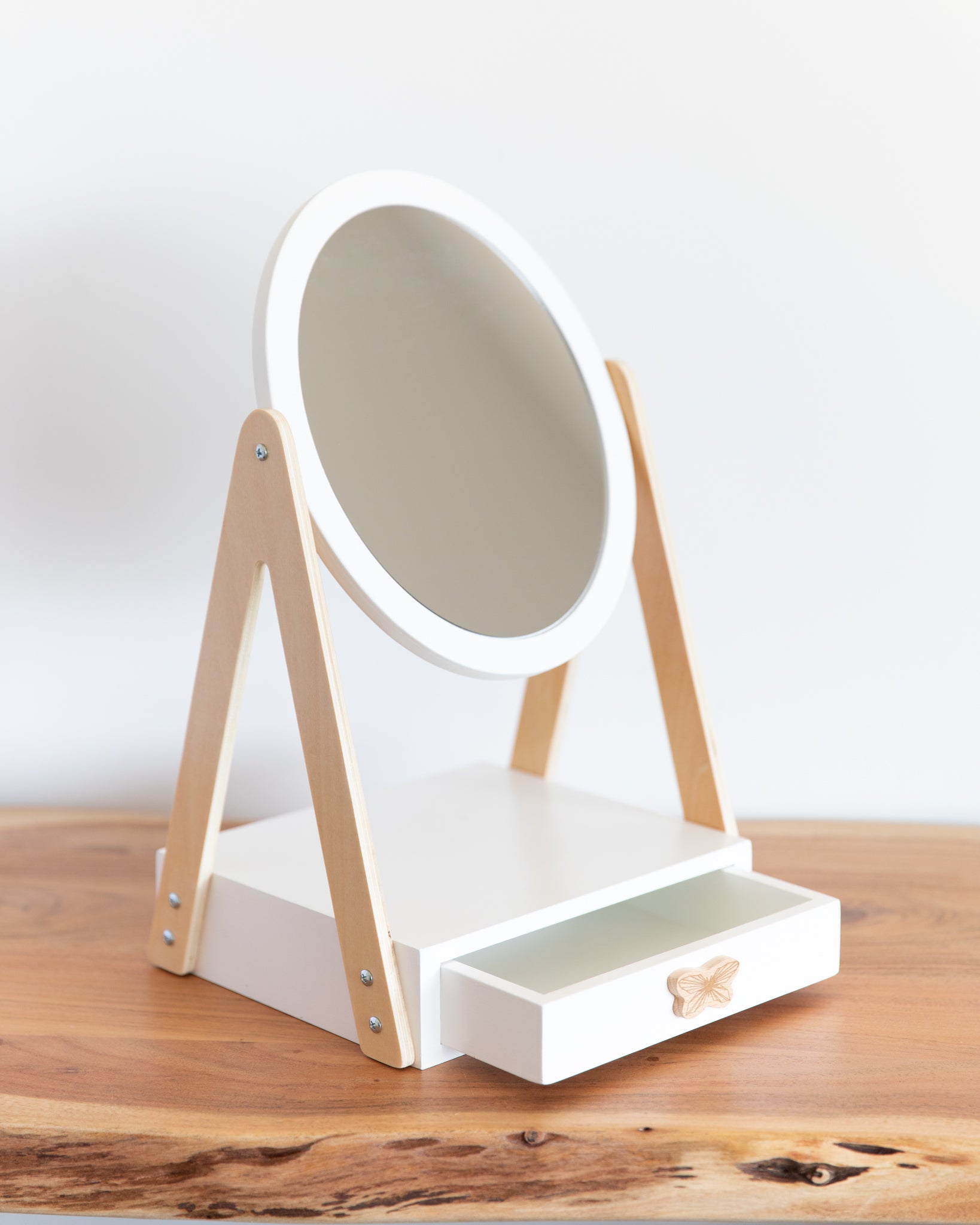 Table Mirror with Drawer