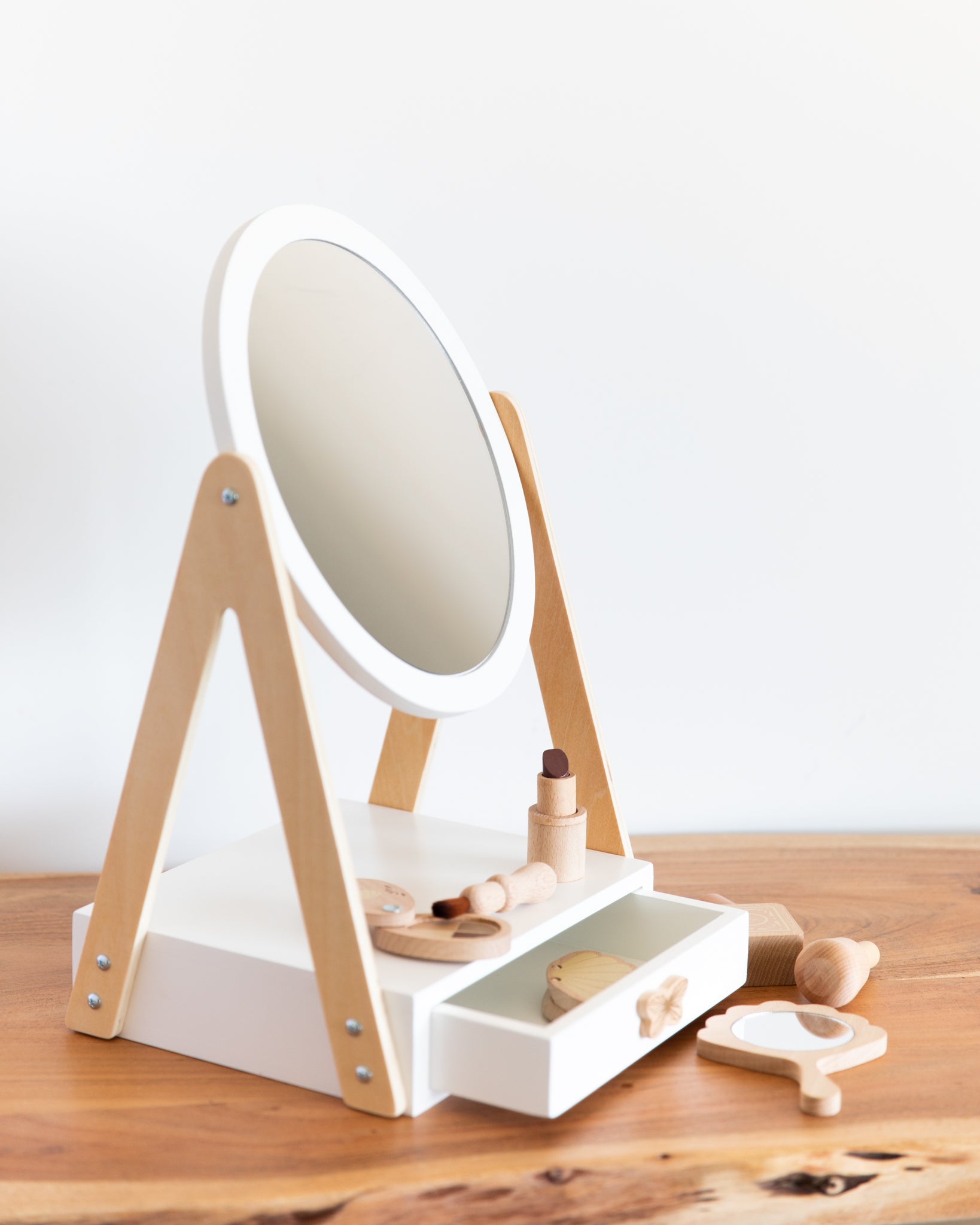 Table Mirror with Drawer