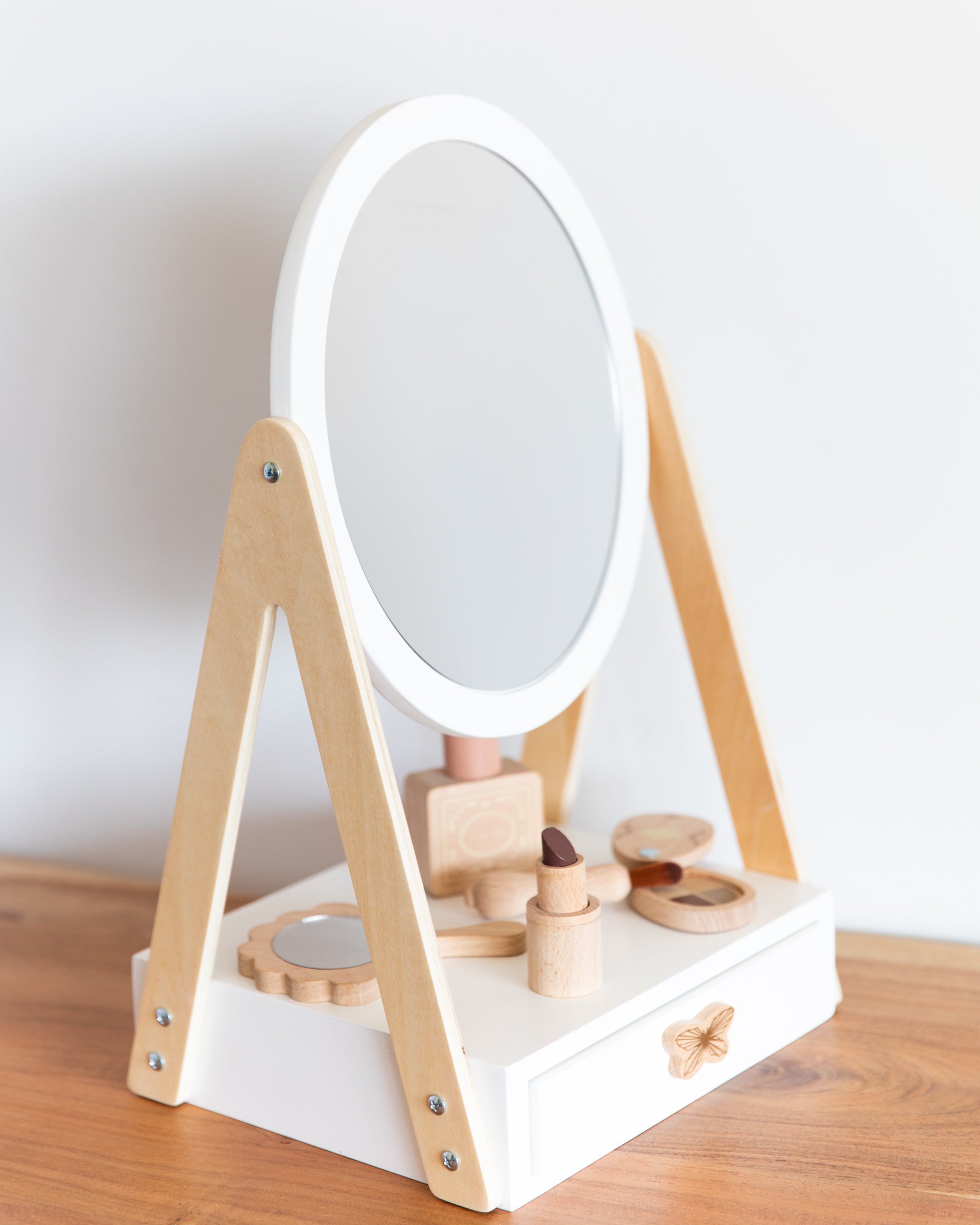 Table Mirror with Drawer