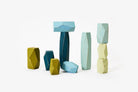 Wooden Balancing Blocks - Ocean colors