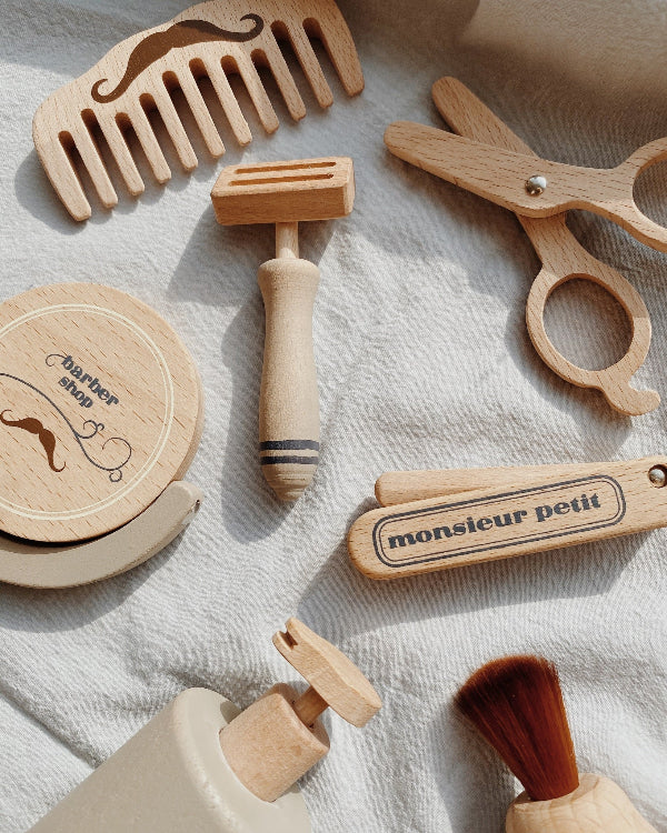 Wooden Barber Play Set