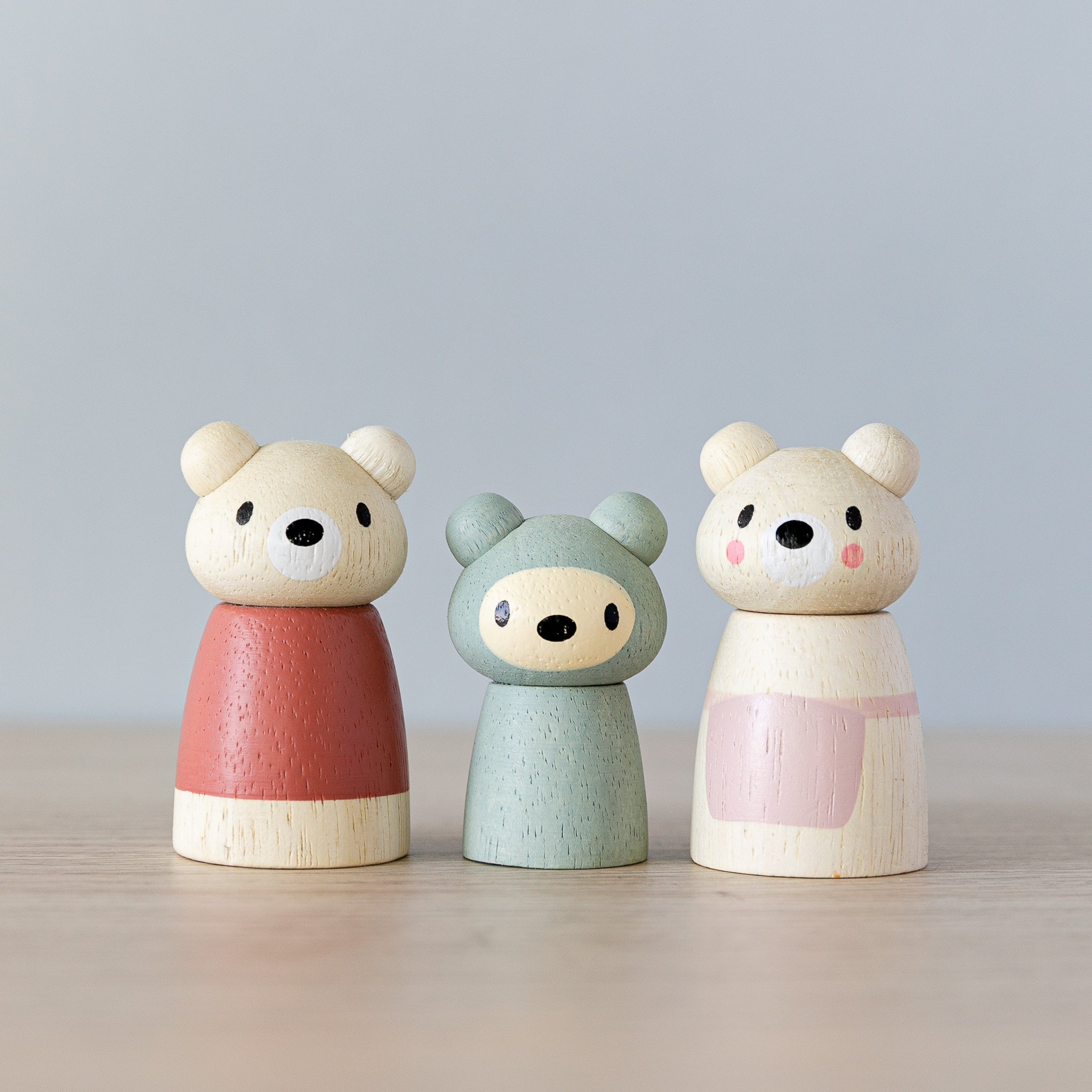 Wooden Bear Family