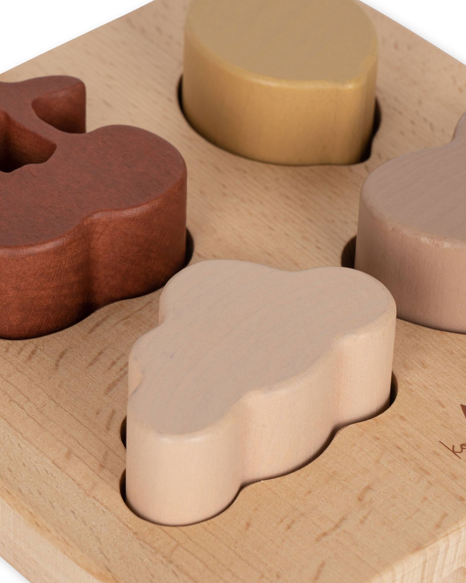 Wooden Chunky Shape Puzzle - Heart