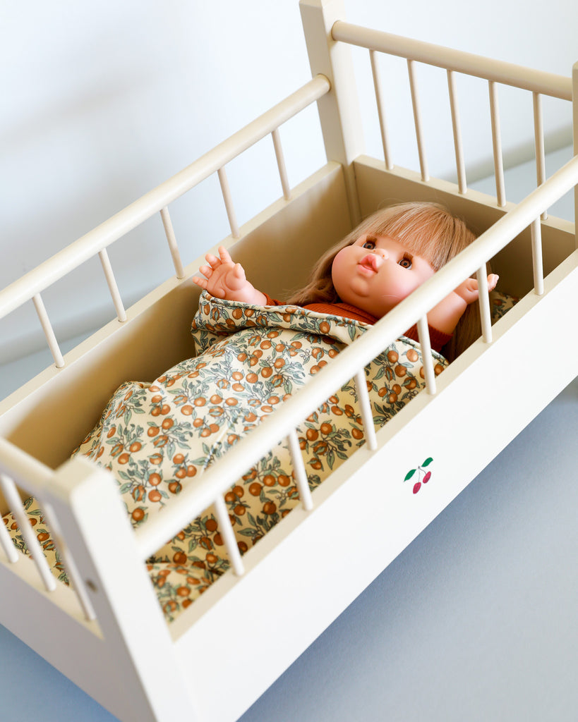 Wooden Doll Bed - Off White
