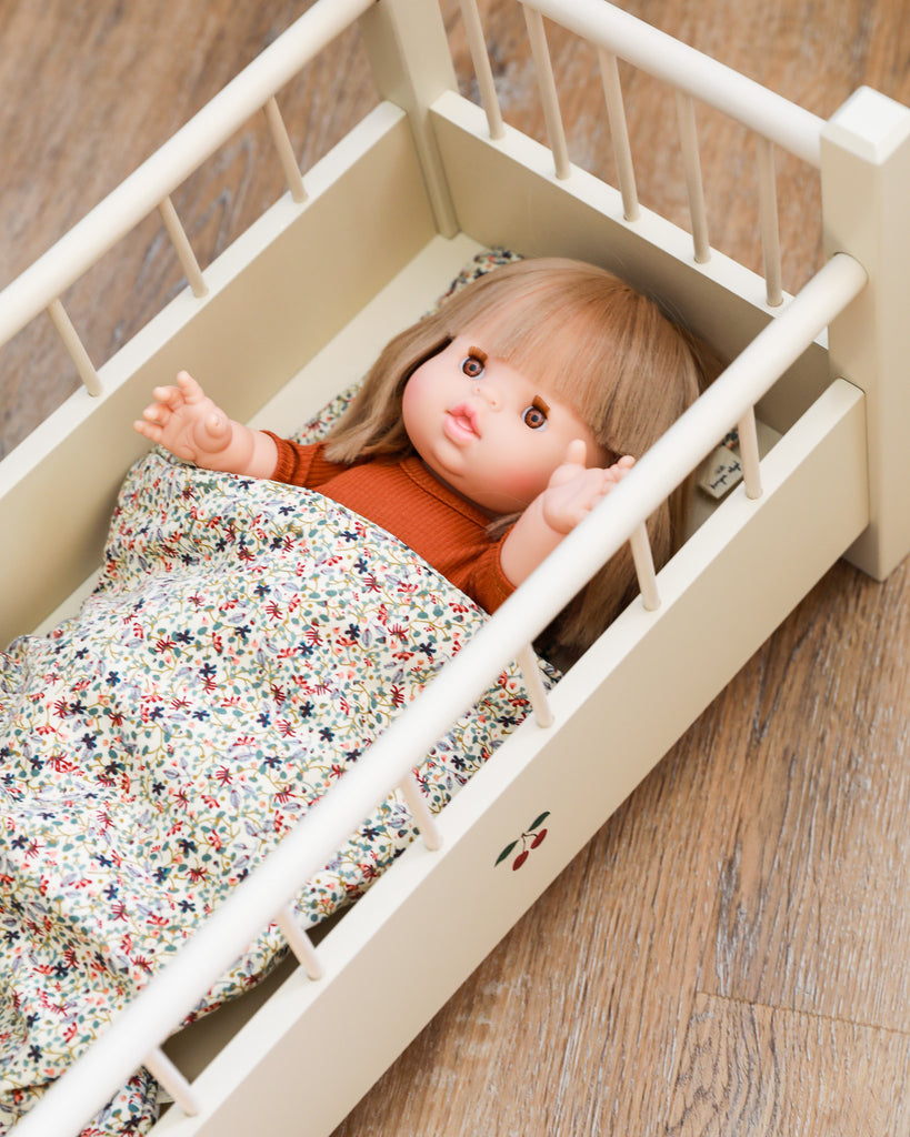 Wooden Doll Bed - Off White