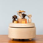 Wooden Music Box - Box Puppies