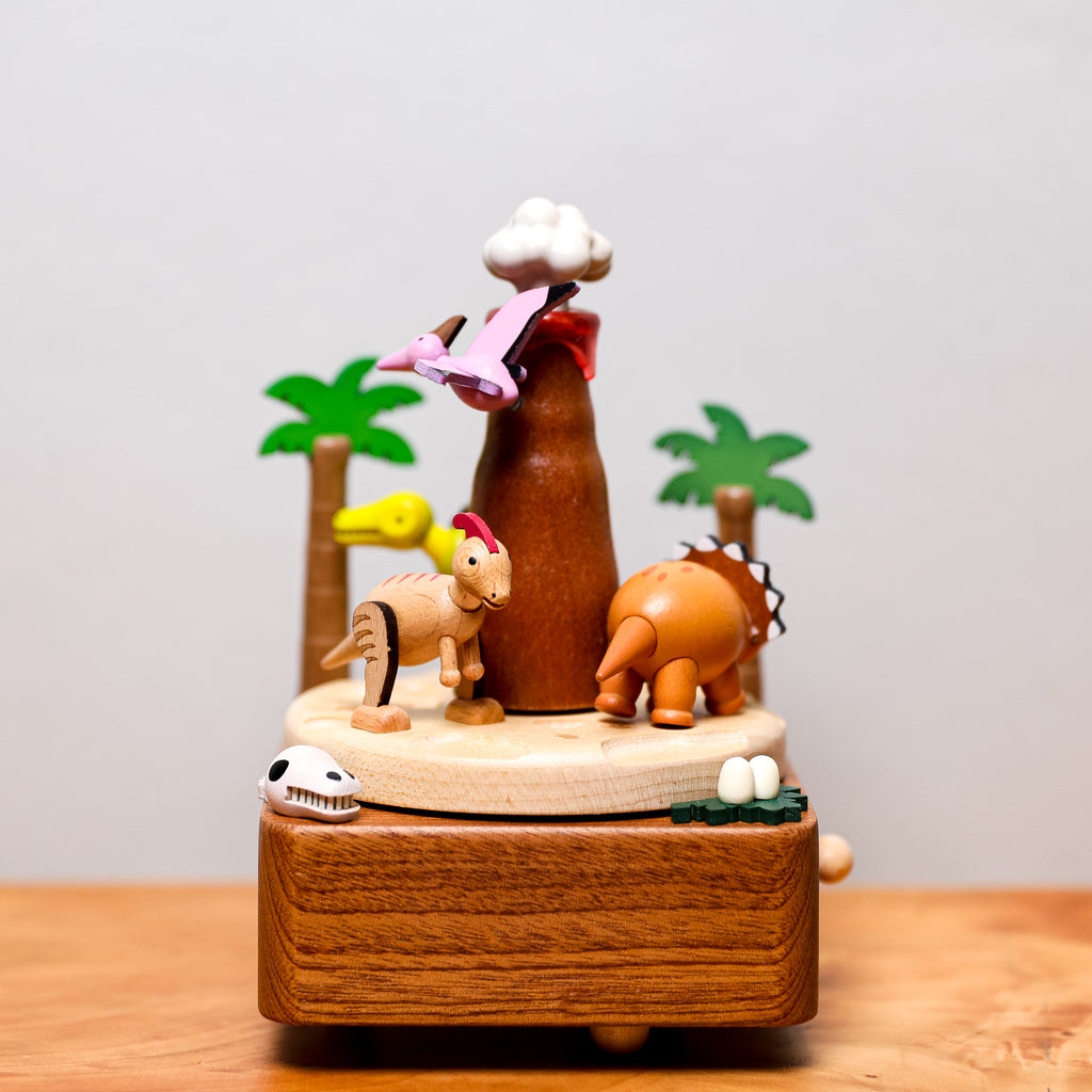 Wooden Music Box - Dinosaur Land