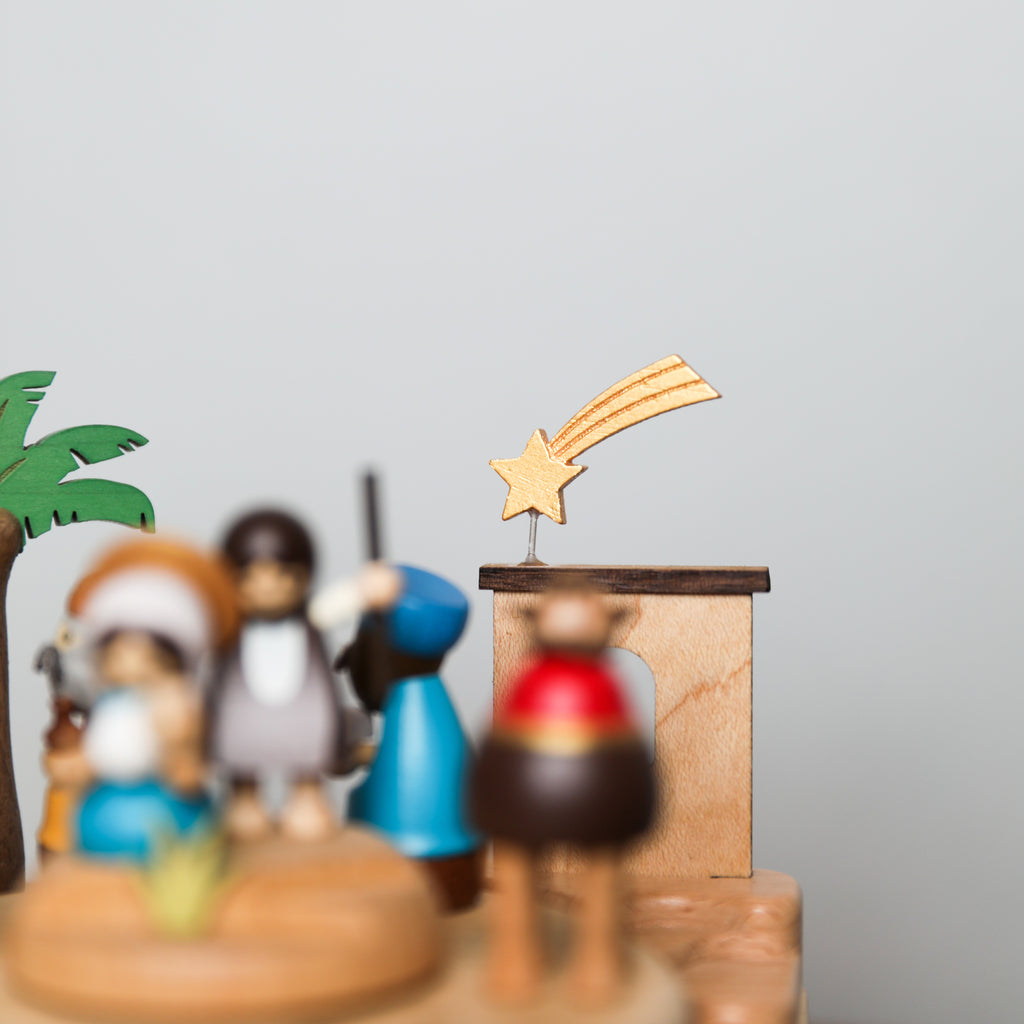 Wooden Music Box - Nativity Scene