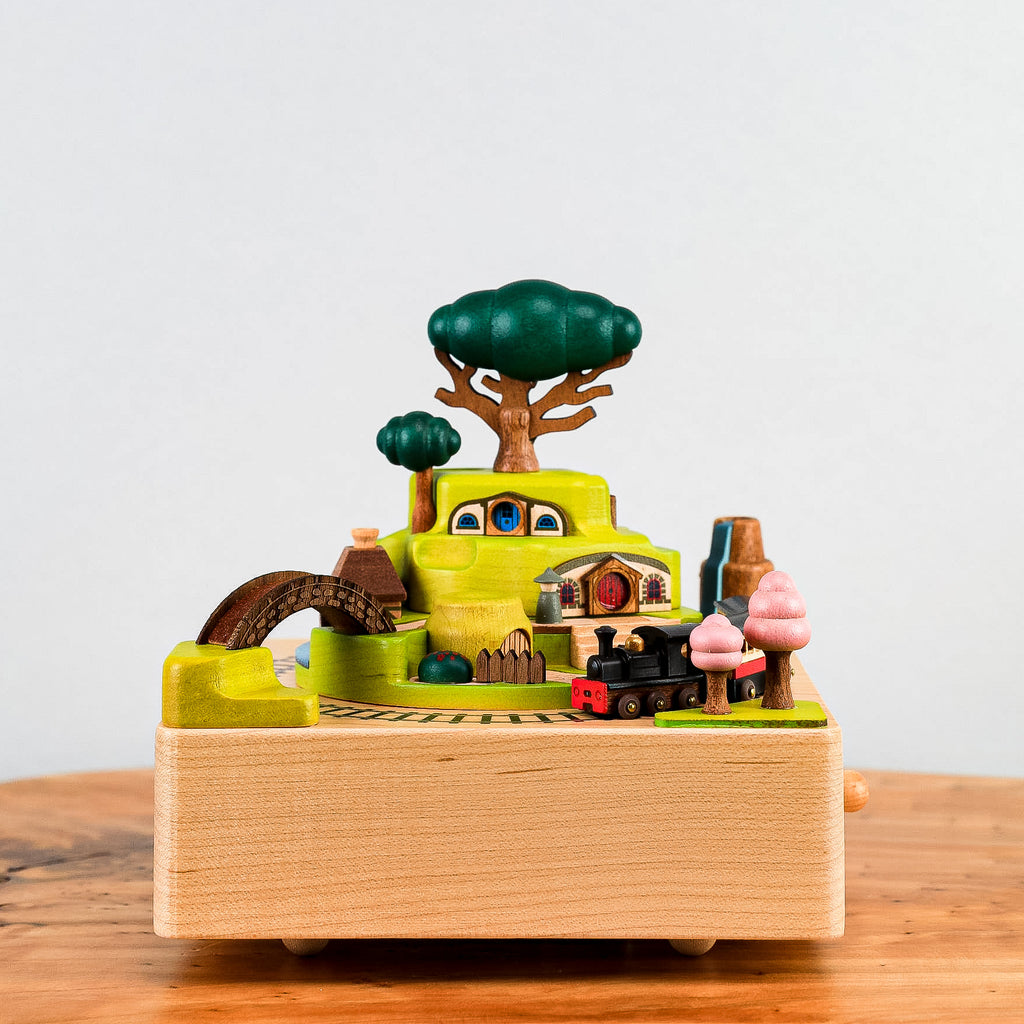 Wooden Music Box - Spring Train