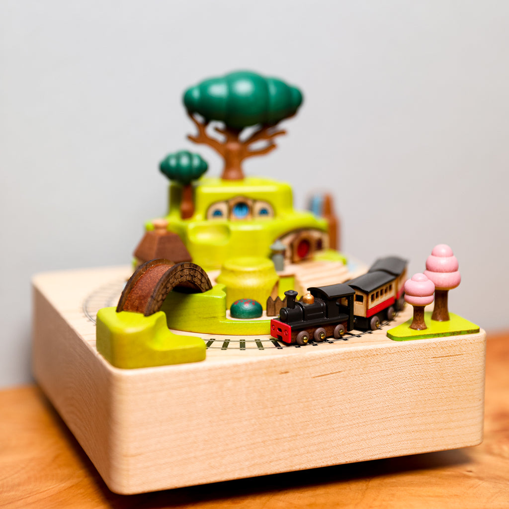 Wooden Music Box - Spring Train